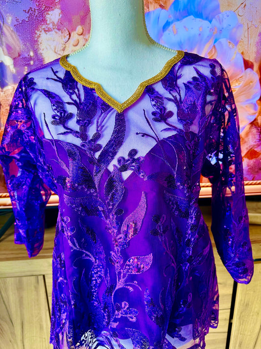 Body en dentelle Violet