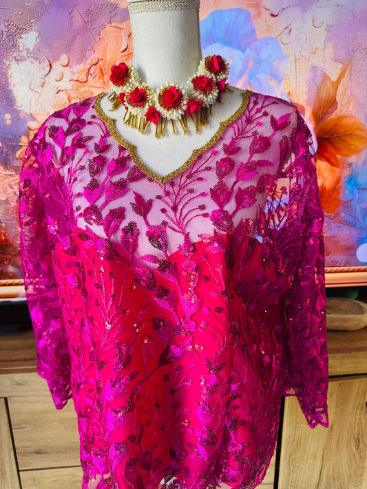 Body en dentelle Rose