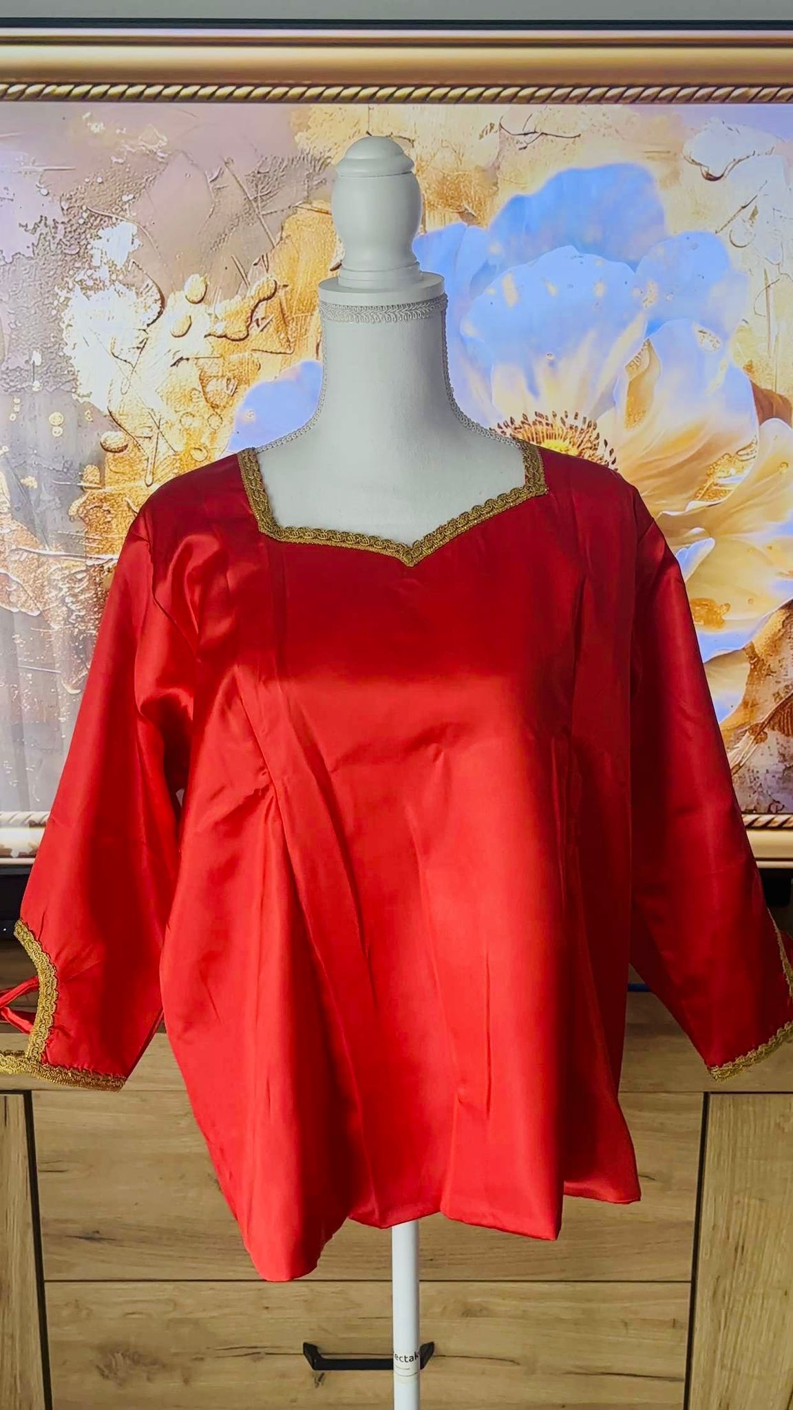 Body en satin Rouge