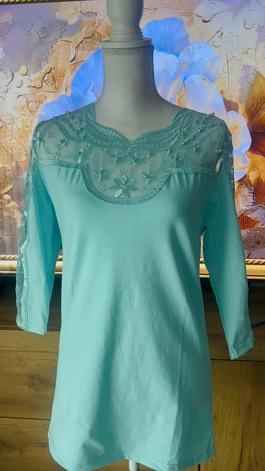 Body en coton Turquoise