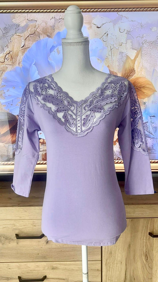 Body en coton Violet